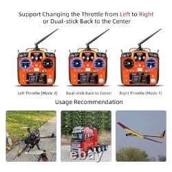 AT10II 12 Channels RC Transmitter and Receiver R12DS 2.4GHz Radio Orange