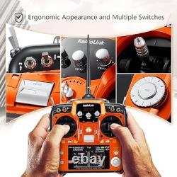AT10II 12 Channels RC Transmitter and Receiver R12DS 2.4GHz Radio Orange
