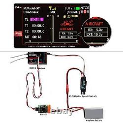 AT10II 12 Channels RC Transmitter and Receiver R12DS 2.4GHz Radio Remote
