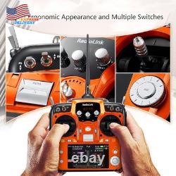 AT10II 12 Channels RC Transmitter and Receiver R12DS 2.4Ghz Radio Remote NEW USA