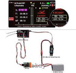 AT10II 12 Channels RC Transmitter and Receiver R12DS 2.4Ghz Radio Remote, Voltag