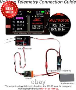 AT10II 12CH RC Transmitter Receiver R12DS 2.4Ghz Radio Remote US