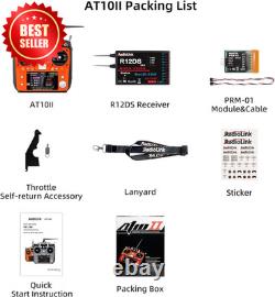 AT10II 12CH RC Transmitter Receiver R12DS 2.4Ghz Radio Remote US