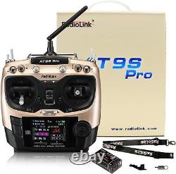 AT9S Pro 10 12 Channels 2.4G RC Radio Transmitter and Receiver R9DS with PRM 01