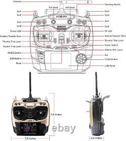 AT9S Pro 10/12 Channels 2.4Ghz RC Transmitter and Receiver R9DS Radio Remote Lon