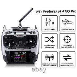 AT9S Pro 10/12 Channels Radio Transmitter and Receiver R9DS, Long Range for