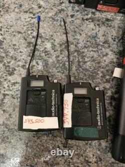 Audio Technica ATW-T341bC Wireless Microphone Transmitter Receiver Lot UNTESTED
