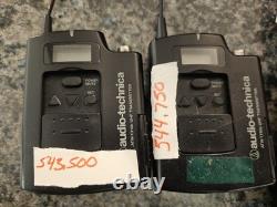 Audio Technica ATW-T341bC Wireless Microphone Transmitter Receiver Lot UNTESTED