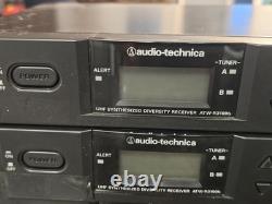 Audio Technica ATW-T341bC Wireless Microphone Transmitter Receiver Lot UNTESTED