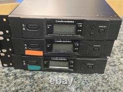 Audio Technica ATW-T341bC Wireless Microphone Transmitter Receiver Lot UNTESTED