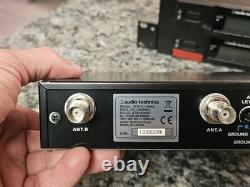 Audio Technica ATW-T341bC Wireless Microphone Transmitter Receiver Lot UNTESTED