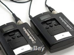 Audio-Technica UHF wireless system 1x receiver, 3x transmitter, 2x lav mic