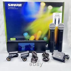 BLX288/PG58 Dual Channel Wireless Handheld Microphone System Vocal H9 Band NEW