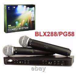 BLX288/PG58 Dual Channel Wireless Handheld Microphone System Vocal H9 Band NEW