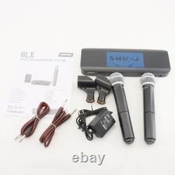 BLX288/PG58 Dual Channel Wireless Handheld Microphone System Vocal H9 Band NEW