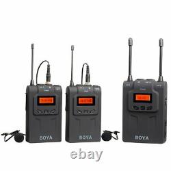 BOYA BY-WM8 PRO K2 UHF Dual Wireless Lavalier Microphone Transmitters + Receiver
