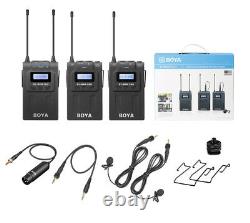 BOYA BY-WM8 PRO K2 UHF Wireless Microphone System 2 Lapel Transmitter 1 Receiver