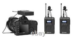BOYA BY-WM8 PRO K2 UHF Wireless Microphone System 2 Lapel Transmitter 1 Receiver