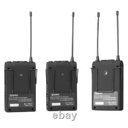 BOYA BY-WM8 PRO K2 UHF Wireless Microphone System 2 Lapel Transmitter 1 Receiver