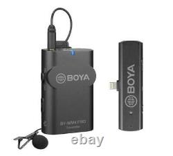 BOYA Wireless Lavalier Microphone Transmitter Receiver for iOS iPhone X 11 Pro 8