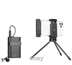 BOYA Wireless Lavalier Microphone Transmitter Receiver for iOS iPhone X 11 Pro 8