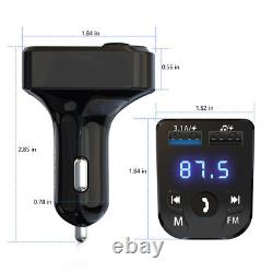 Bluetooth 5.0 Car Wireless FM Transmitter Adapter 2USB PD Charger Hands-Free Lot