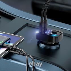 Bluetooth 5.0 Car Wireless FM Transmitter Adapter 2USB PD Charger Hands-Free Lot