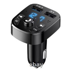 Bluetooth 5.0 Car Wireless FM Transmitter Adapter 2USB PD Charger Hands-Free Lot