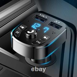 Bluetooth 5.0 Car Wireless FM Transmitter Adapter 2USB PD Charger Hands-Free Lot