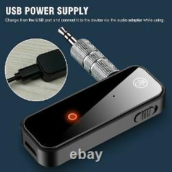 Bluetooth 5.0 Transmitter Receiver USB Wireless 2in1 Audio Adapter 3.5mm`Aux Car