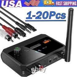 Bluetooth 5.3 Home Stereo Audio Receiver AUX Optical HD Music to RCA Adapter Lot