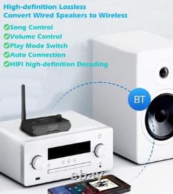 Bluetooth 5.3 Home Stereo Audio Receiver AUX Optical HD Music to RCA Adapter Lot