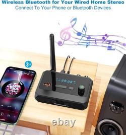 Bluetooth 5.3 Home Stereo Audio Receiver AUX Optical HD Music to RCA Adapter Lot