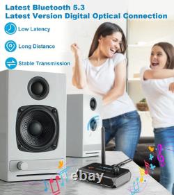 Bluetooth 5.3 Home Stereo Audio Receiver AUX Optical HD Music to RCA Adapter Lot