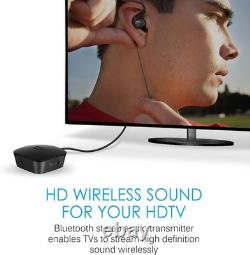 Bluetooth Audio Transmitter Plastic 3.5mm RCA Optical for TV PC Airplane Gym