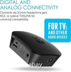Bluetooth Audio Transmitter Plastic 3.5mm RCA Optical for TV PC Airplane Gym