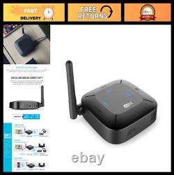 Bluetooth Transmitter Receiver Hub with Audio Pass-Through for TV & Stereo, 3.5m