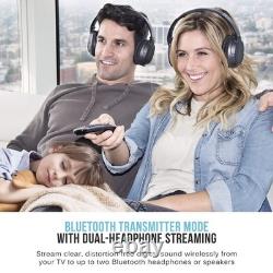 Bluetooth Transmitter Receiver Hub with Audio Pass-Through for TV & Stereo, 3.5m