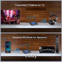 Bluetooth Transmitter Receiver for TV, Unique Visible LCD Display Wireless
