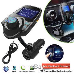 Bluetooth Wireless Car AUX Stereo Audio Receiver Radio FM Adapter USB Charger US