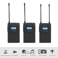 Boya BY-WM8 Pro-K2 Wireless Interview Clip-on Microphone 2X Transmitter Receiver