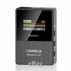 COMICA BoomX-D D2 2.4G Wireless Lavalier Microphone + 2x Transmitter Receiver