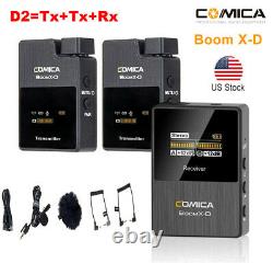 COMICA BoomX-D D2 2.4G Wireless Lavalier Microphone + 2x Transmitter Receiver US