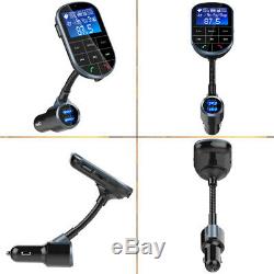 Car Bluetooth Wireless AUX Stereo Audio Receiver FM Transmitter Radio Adapter US