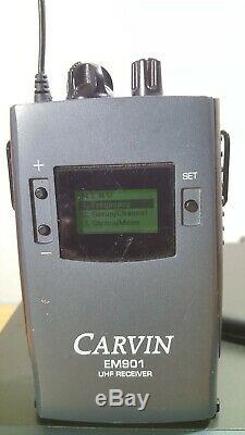 Carvin EM900/ EM901 UHF Transmitter and Receiver Frequency Range 638-662