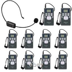 Church Sound Translation System 1 PC FM Transmitter Headset 10 PC Radio Receiver