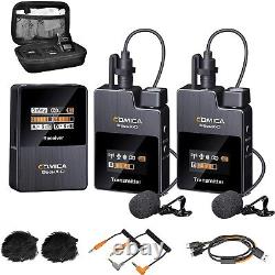 CoMica Wireless Lavalier Microphone with 2 Transmitter & 1 Receiver, BoomX-D2