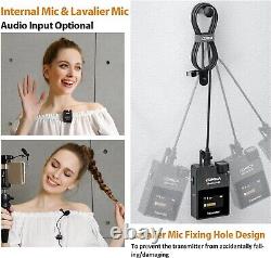 CoMica Wireless Lavalier Microphone with 2 Transmitter & 1 Receiver, BoomX-D2