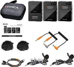 CoMica Wireless Lavalier Microphone with 2 Transmitter & 1 Receiver, BoomX-D2