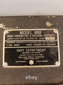 Collins Model Mbf Receiver & Transmitter Navy Radio #43